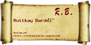 Ruttkay Bardó névjegykártya
